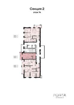 3-к квартира, вторичка, 76м2, 14/22 этаж