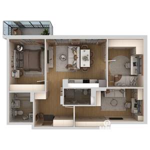 3-к квартира, вторичка, 73м2, 2/9 этаж