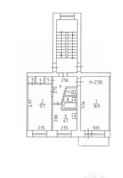 2-к квартира, вторичка, 45м2, 5/5 этаж