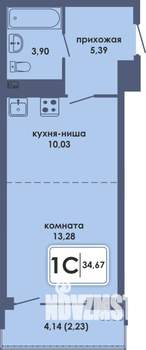 Студия квартира, вторичка, 35м2, 3/10 этаж