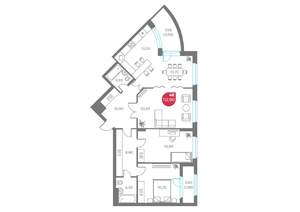 4-к квартира, вторичка, 113м2, 3/8 этаж