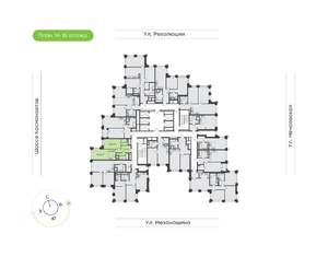 2-к квартира, вторичка, 52м2, 15/30 этаж