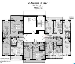3-к квартира, вторичка, 64м2, 7/8 этаж