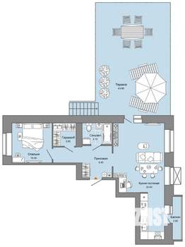 1-к квартира, вторичка, 72м2, 2/8 этаж