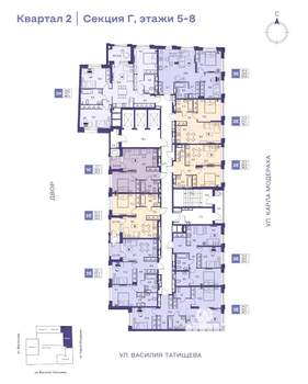 2-к квартира, строящийся дом, 38м2, 6/25 этаж