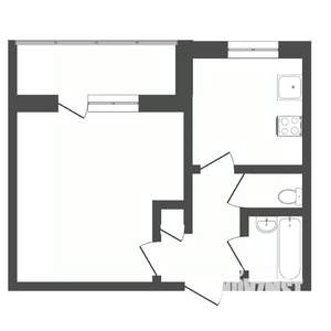 1-к квартира, вторичка, 39м2, 6/10 этаж