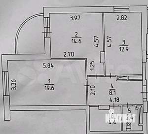 2-к квартира, вторичка, 62м2, 17/25 этаж