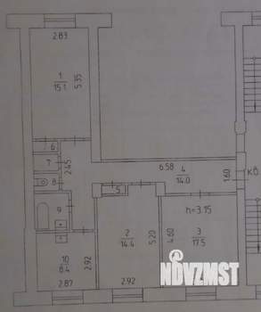 3-к квартира, вторичка, 77м2, 2/5 этаж