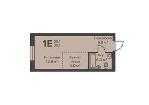 Студия квартира, вторичка, 29м2, 2/4 этаж