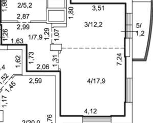 1-к квартира, вторичка, 43м2, 9/24 этаж