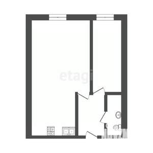 2-к квартира, вторичка, 38м2, 1/5 этаж