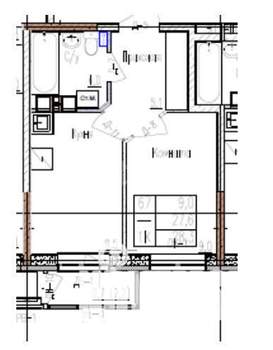 1-к квартира, вторичка, 28м2, 7/9 этаж