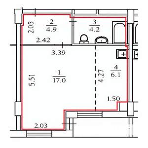 Студия квартира, вторичка, 32м2, 3/25 этаж