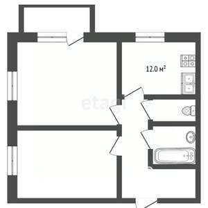 2-к квартира, вторичка, 48м2, 3/7 этаж