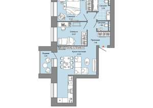 2-к квартира, вторичка, 62м2, 2/9 этаж
