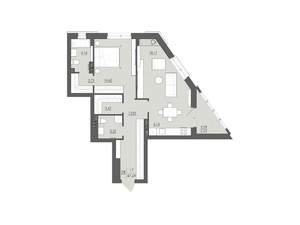 2-к квартира, строящийся дом, 67м2, 5/6 этаж