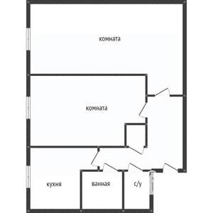 2-к квартира, вторичка, 44м2, 5/5 этаж