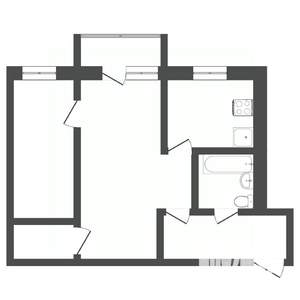 2-к квартира, вторичка, 46м2, 2/5 этаж