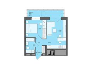 2-к квартира, вторичка, 38м2, 19/20 этаж