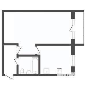 1-к квартира, вторичка, 35м2, 4/5 этаж
