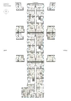 Студия квартира, вторичка, 97м2, 6/6 этаж