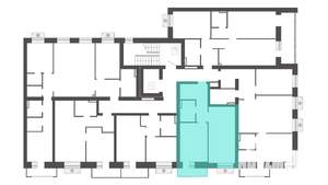 1-к квартира, вторичка, 45м2, 2/6 этаж
