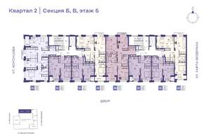 1-к квартира, строящийся дом, 32м2, 6/9 этаж