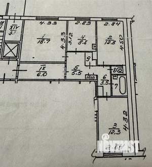 3-к квартира, вторичка, 67м2, 1/9 этаж