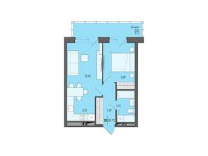 2-к квартира, вторичка, 40м2, 12/20 этаж