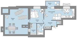 1-к квартира, вторичка, 65м2, 7/8 этаж