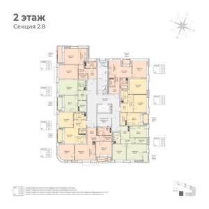 2-к квартира, вторичка, 54м2, 2/6 этаж