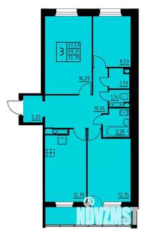 3-к квартира, вторичка, 73м2, 1/8 этаж