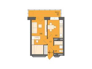 1-к квартира, вторичка, 32м2, 19/20 этаж