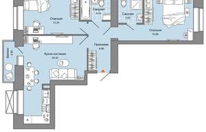 2-к квартира, вторичка, 69м2, 2/5 этаж