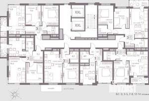 2-к квартира, строящийся дом, 54м2, 11/20 этаж