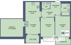 3-к квартира, вторичка, 70м2, 9/10 этаж