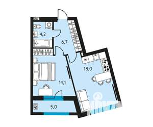 2-к квартира, вторичка, 46м2, 9/30 этаж