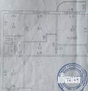 3-к квартира, вторичка, 71м2, 2/17 этаж