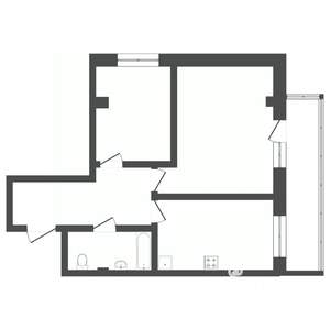 2-к квартира, вторичка, 55м2, 2/24 этаж