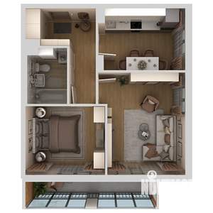 2-к квартира, вторичка, 50м2, 6/9 этаж