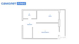 1-к квартира, вторичка, 48м2, 2/16 этаж