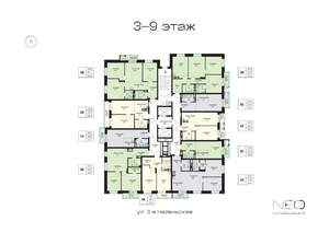 3-к квартира, вторичка, 59м2, 9/9 этаж