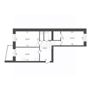 2-к квартира, вторичка, 68м2, 9/18 этаж