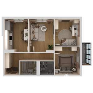 3-к квартира, вторичка, 67м2, 9/9 этаж