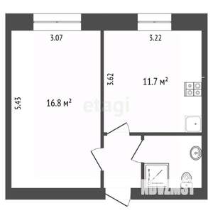 1-к квартира, вторичка, 34м2, 7/9 этаж