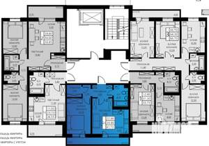 2-к квартира, сданный дом, 40м2, 4/8 этаж