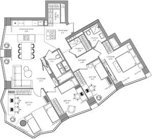 5-к квартира, строящийся дом, 114м2, 13/28 этаж