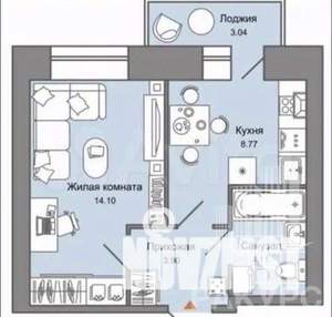 1-к квартира, вторичка, 34м2, 5/15 этаж