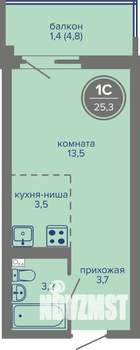Студия квартира, вторичка, 25м2, 2/26 этаж