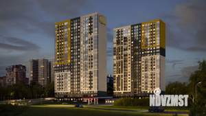 1-к квартира, строящийся дом, 33м2, 13/25 этаж